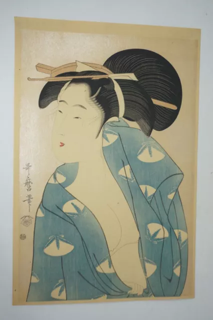 Japansicher Farbholzschnitt Nachdruck von Kitagawa Utamaro aus Japan 0402E11