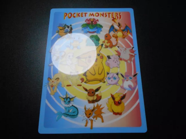 Jumbo Pokemon Card Plastic Board Tomy Promo Charizard Blastoise Venusaur etc9617