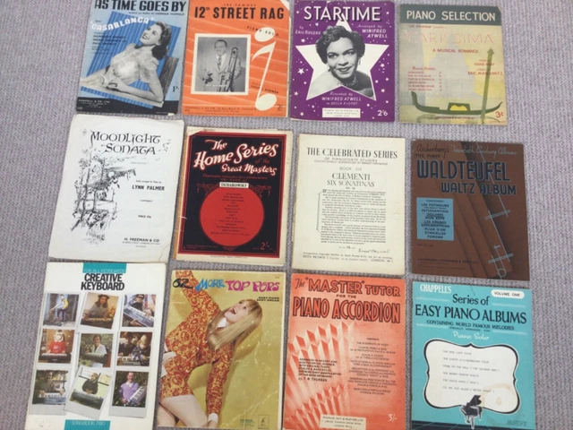 Job Lot 40s To 80s Sheet Music Classical Popular Boogie Woogie Jazz Piano Organ