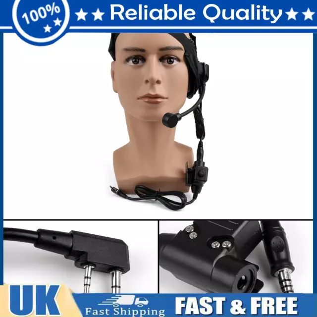 1x HD-02 Z-Tactical Bowman Elite II Headset U94 PTT For Kenwood BaoFeng Radio AS