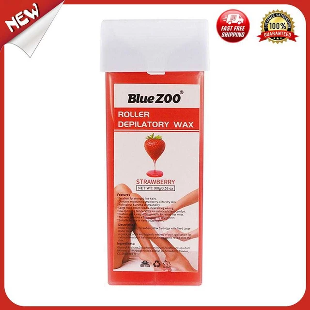 es 100g Roll-On Hair Removal Depilatory Heater Waxing Cartridge (Strawberry)