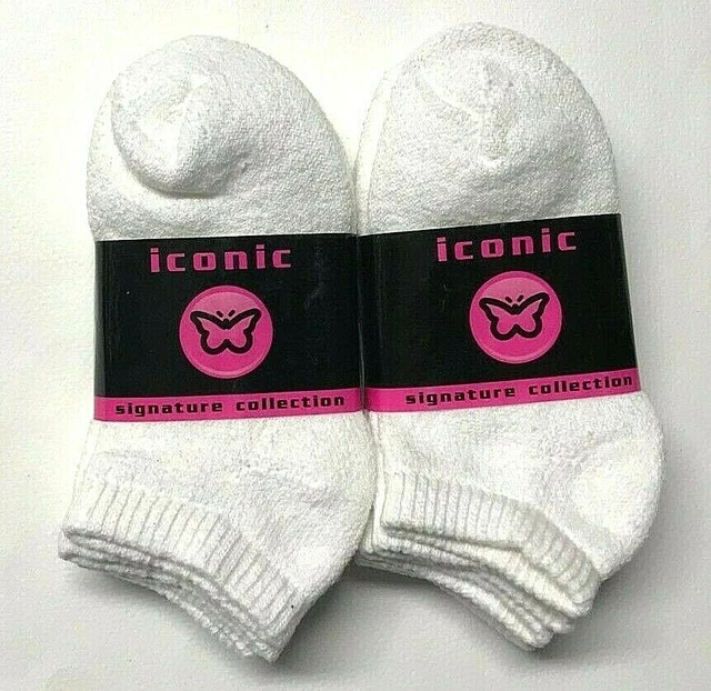 Kid's White Sport Low Cut Sock, Shoe Size 6-81/2 (kid shoe;10-4)