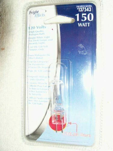 BRIGHT EFFECTS    150WATT  Mini Candelabra E11 BASE.   137533 Halogen BULB.  NOS