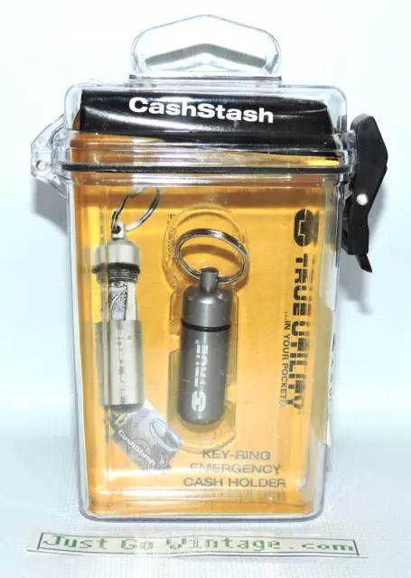 True Utility CashStash Secret Cash Capsule Key Ring Emergency Holder Pocket, NEW