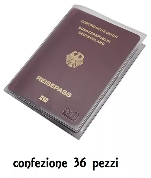 Set 36 Pezzi Porta Passaporto Custodia Documento Trasparente Protezione dfh