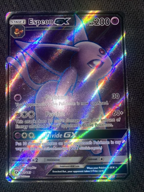 Espeon GX | 140/149 | Sun and Moon | FULL ART | NEAR MINT | Pokemon Card