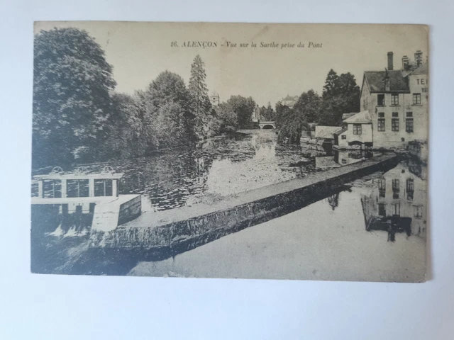 CPA 61 ALENCON - Vue sur la Sarthe prise du Pont