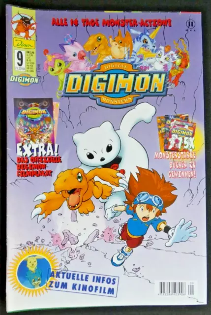 Digital DIGIMON Monsters Comic Heft Nr 9 Februar 2001 ohne Extra Filmplakat