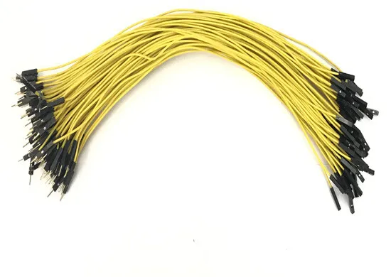 30pcs Dupont 2.54mm 1P 30cm yellow Jumper wire male female fr Arduino Breadboard