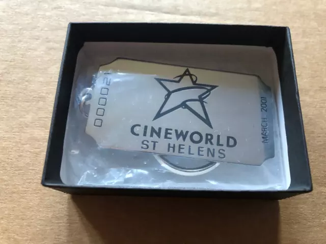 Cineworld Key Ring Commemorating the Opening of St Helens March 2001 NEW Sealed