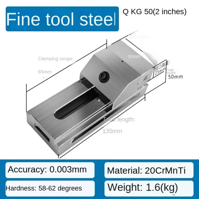 High Precision Fast Moving Flat Jaw Vise Grinder Angle Clamp for Milling Machine