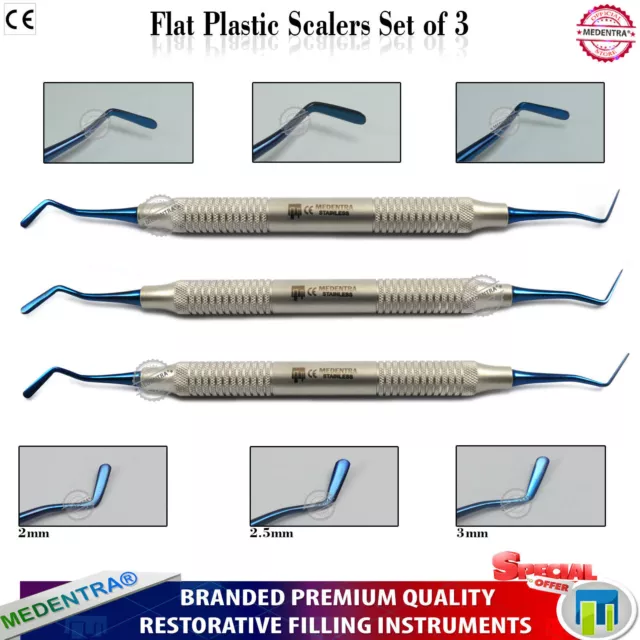 Dental Restoration Filling Instruments Flat Plastic Composite Scaler Titanium CE