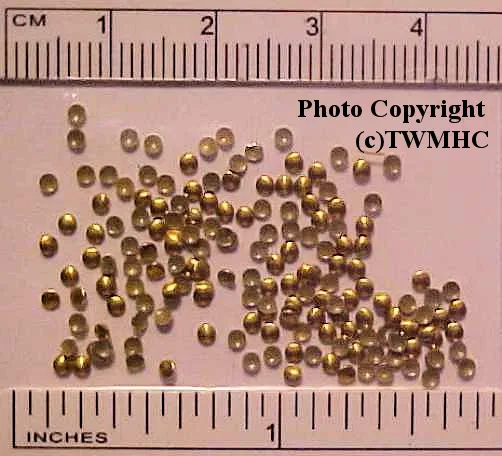 2mm ROUND NAILHEADS for Toy Model Horse Tack - MATTE GOLD