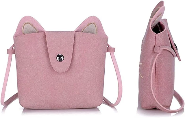 Cute Cat Crossbody Bag, Little Girls Purses Cute Cat Bag with 1 mini Coin Purse