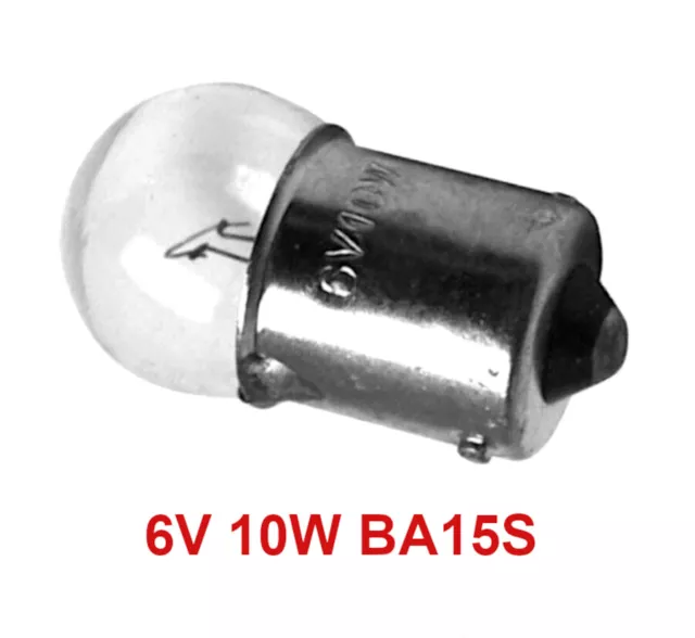 Glühlampe Glühbirne BA15S 6Volt 10Watt für Honda Yamaha Suzuki Kawasaki Vespa