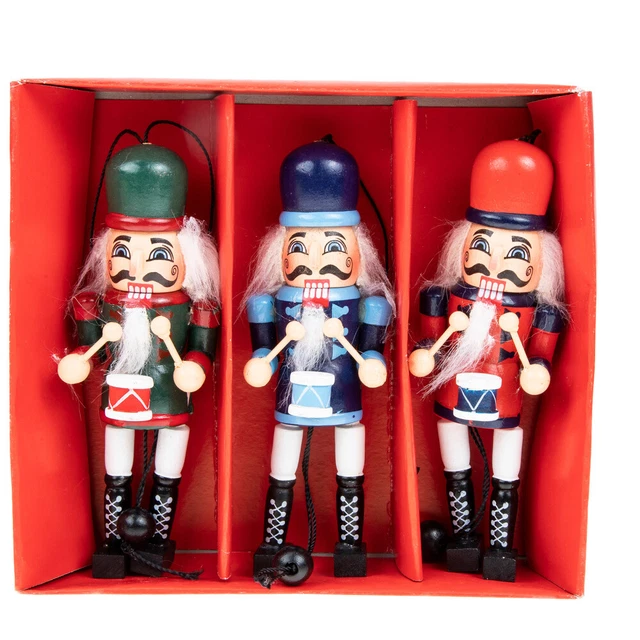 Schiaccianoci Decorazione Natale Modellino Burattino Natale Legno Colorato