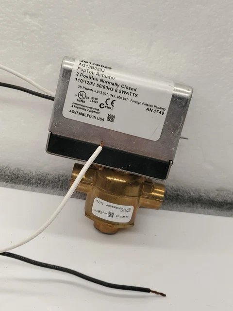 JT3213G13B020 JOHNSON CONTROLS PopTop Valve Assembly  3-WAY 1/2" SWT  JG13B020