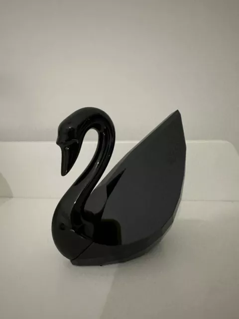 Swarovski Crystal Soulmates 'Swan, Jet' Figurine #1098643, NIB