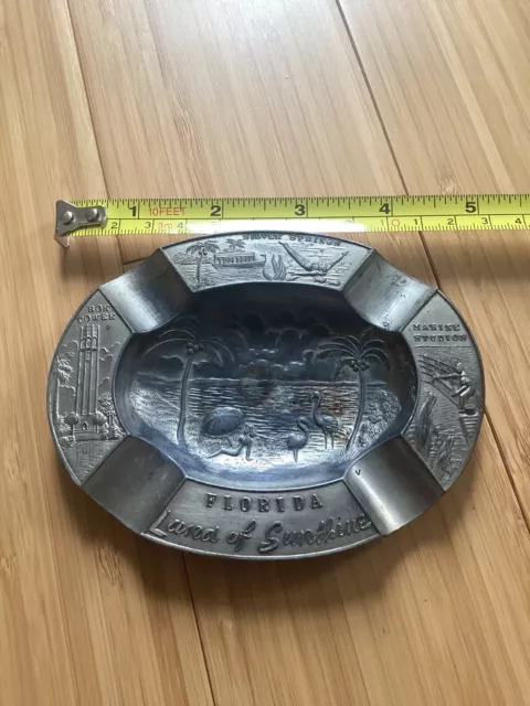 Metal Florida Vintage Ashtray Made In Occupied Japan