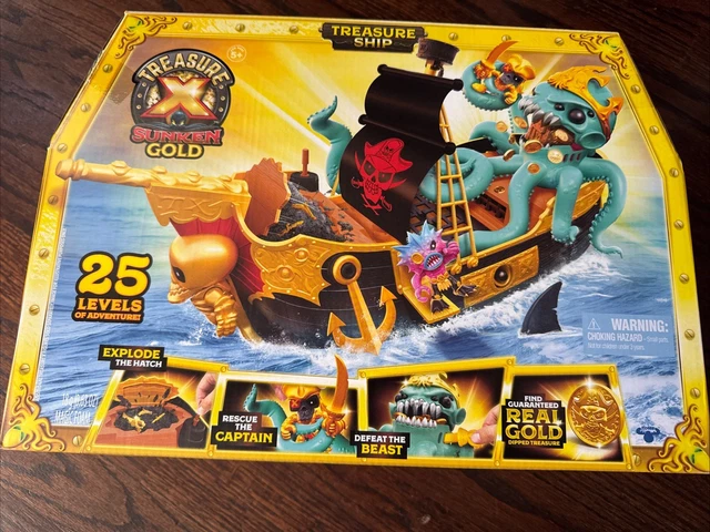 TREASURE X SUNKEN Gold Treasure Ship Juego 25 Niveles Nueva Caja