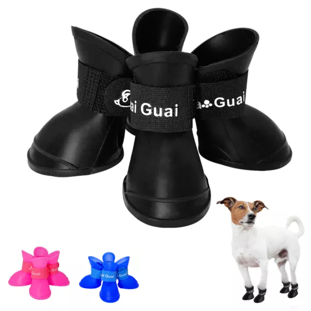 Hund Haustier Wasserdicht Hundeschuhe Pfotenschutz Regenstiefel Hundestiefel XS