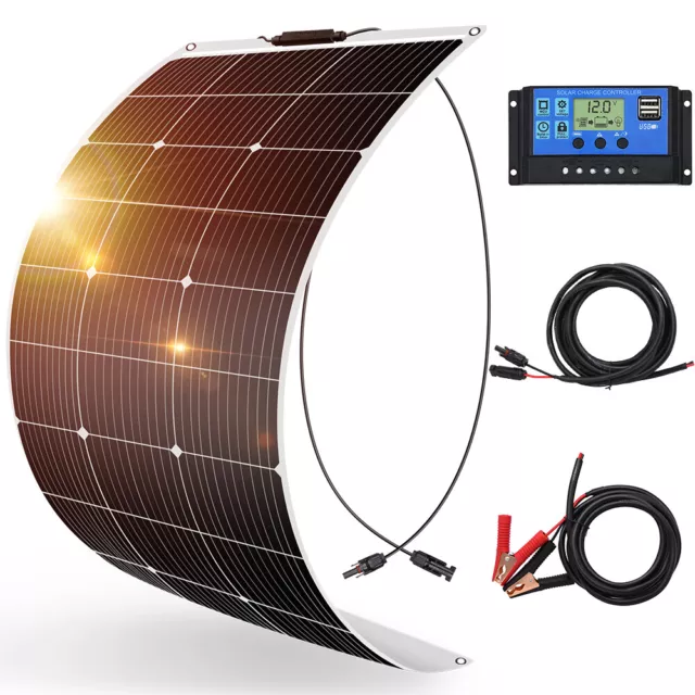 Dokio 100W 200W 400W flexibel Solarpanel Kit fur Wohnmobil/Batterie/Haus/Boot