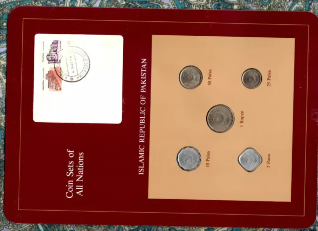 Coin Sets of All Nations Pakistan 1 Rupee 50,25,10,5 Paisa 1987 UNC