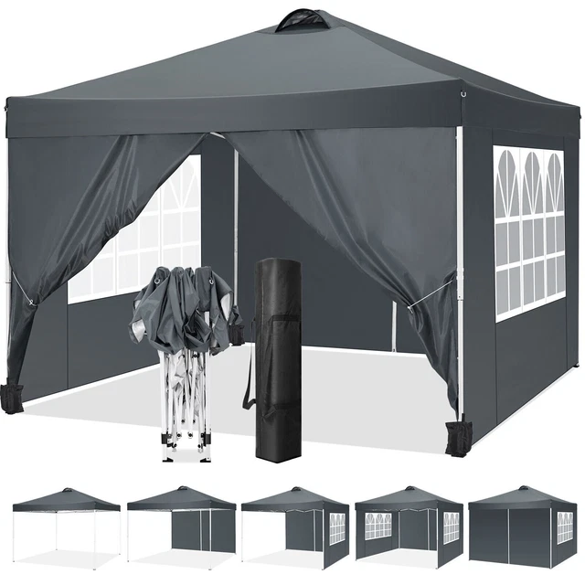 Pavillon 3x3m Faltpavillon WASSERDICHT Popup UV Partyzelt Gartenzelt Seitenteile