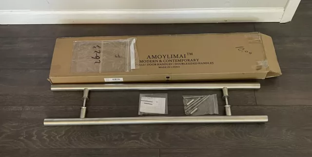 Extra Large Entry door handles barn door handles stainless steel 35.5” long New