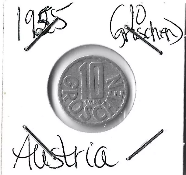 1955 Austria 10 Groschen - KM#2878