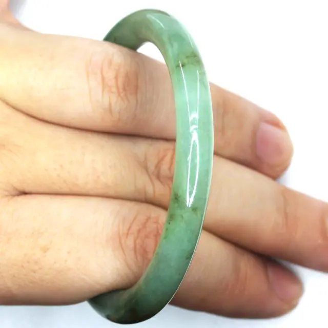 100% Natural Jadeite ( A Jade ) Bangle ( Untreated ) Wrist Size 52 mm / X4709