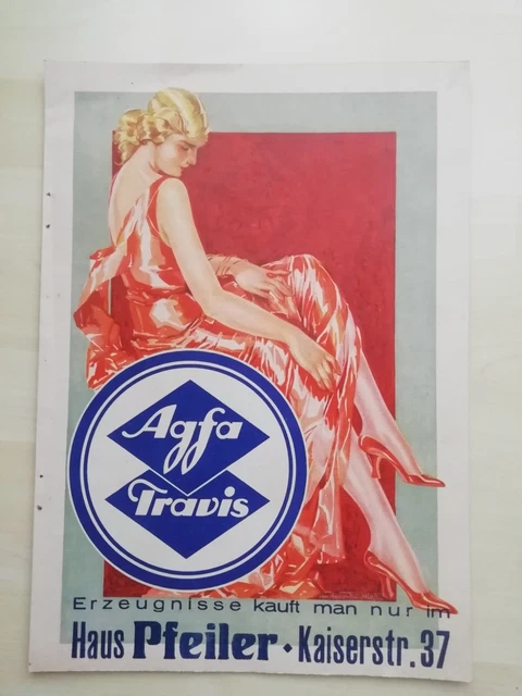 Agfa Travis Strümpfe Foto - Firmenwerbung Werbeblatt Prospekt 1920 ?