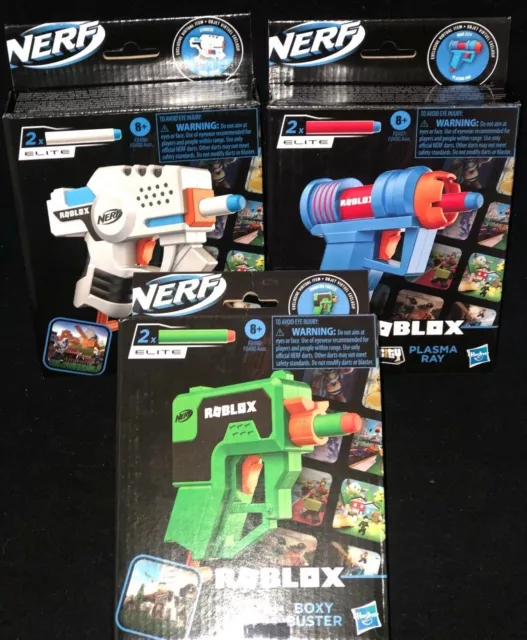 Lot of 4 Roblox Nerf guns, 1Boom Strike, 2 Boxy Busters, Plasma Ray W/CODES  NEW