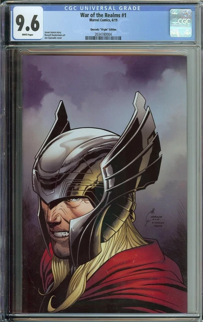 War Of The Realms #1 Cgc 9.6 Joe Quesada Virgin Variant Cover Thor 1:100