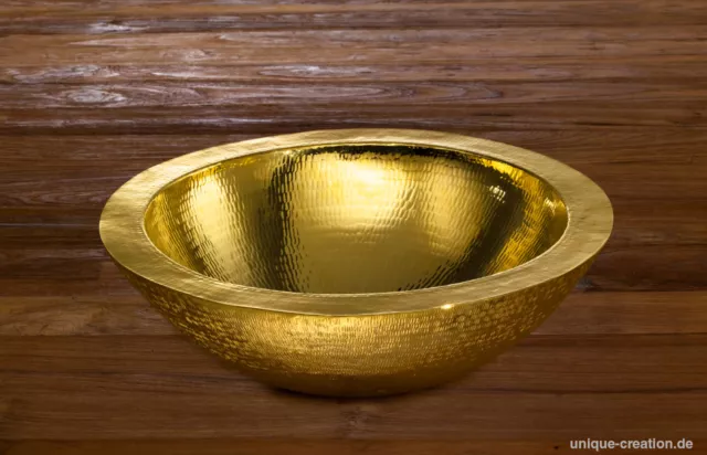 24 karat Gold/Kupfer Waschbecken copper washbasin luxury spa first class 5 star