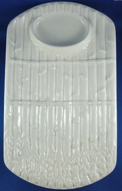 PORCELAIN Italy 3D ASPARAGUS Serving Platter Plate VG Kitchen Collectable - Aust