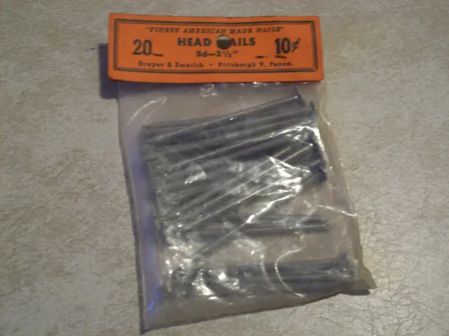 New vintage Head Nails in package