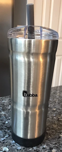 Bubba Envy S Vacuum-Insulated Stainless Steel Tumbler with Straw, 24 Oz., Clear