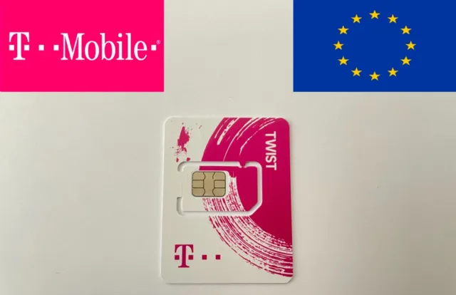European Prepaid Travel SIM Card T-Mobile Czech Republic, Europe - EU - EEA