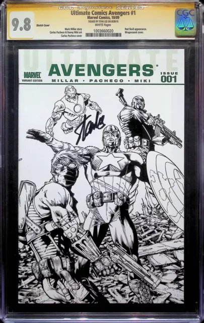 💥Ultimate Comics Avengers #1 CGC 💥9.8 SS 🔥Stan Lee🔥White Pages