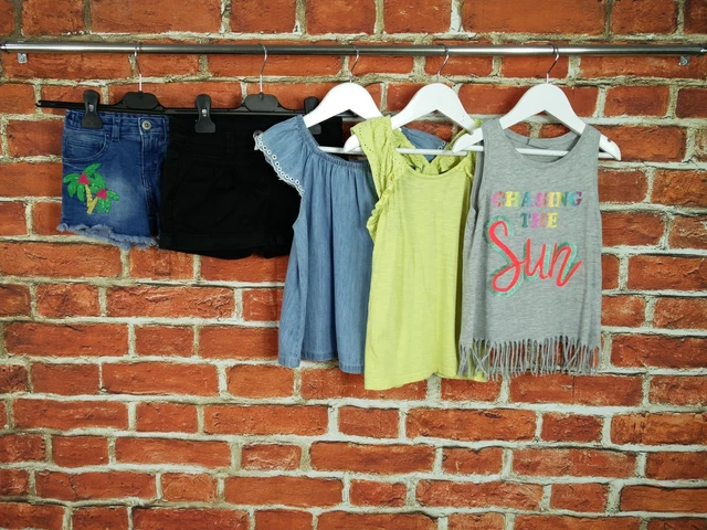 Girls Bundle Age 6-7 Years Bluezoo Next H&M Fatface Etc Tees Shorts Summer 122Cm