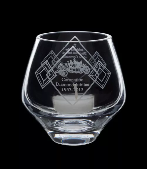 Queen Elizabeth II Diamant Jubiläum - Votive Von Dartington Glas