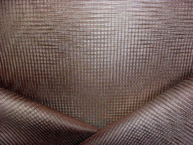 3-3/8Y Kravet / Lee Jofa Brass Chocolate Silver Textured Silk Upholstery Fabric