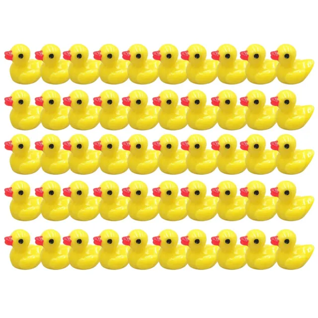 Mini-Enten, gelbe Entenfiguren aus Kunstharz für Mikro-Feengartenlandschaften