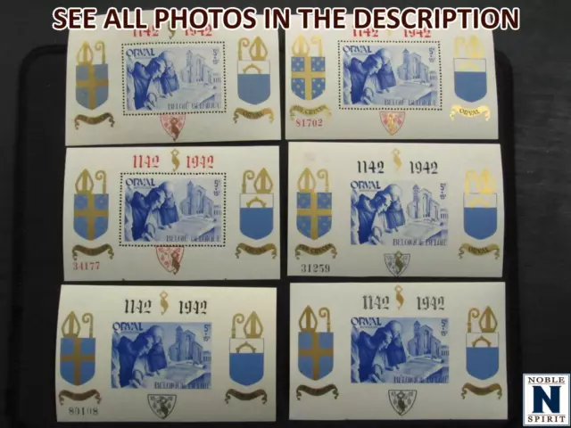 NobleSpirit BELGIUM #B303-B304 PRIVATELY OVERPRINTED SIX DIFF MINT $3000 VF