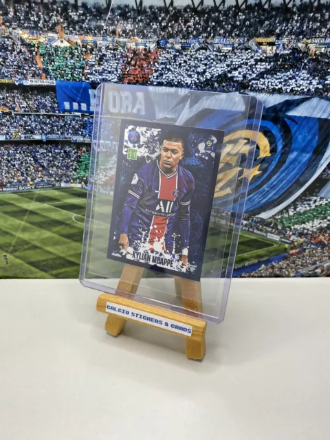 Foot France 2021 2020/21 Ligue 1 Kylian Mbappe PSG French Sticker Blue Foil P10