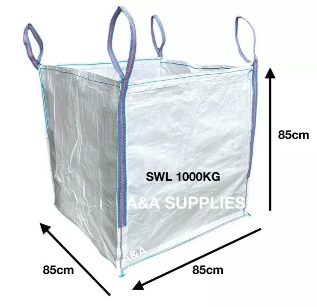 ✅ 1 Tonne Builders Bags Heavy Duty Rubble Bulk Dumpy Garden Waste Jumbo Sacks