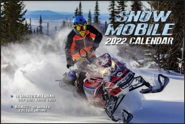 SALE! 2022 SNOWMOBILE CALENDAR Polaris Arctic Cat Yamaha SkiDoo helmet gloves