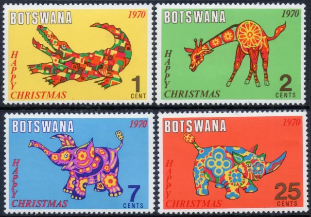 Botswana 1970 QEII Christmas set of 4 mint stamps MNH