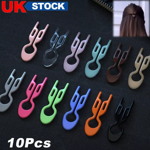 10pcs French Style Hair Pins U Shape Forks Hair Clip 2 Prong for Thick Long Hair